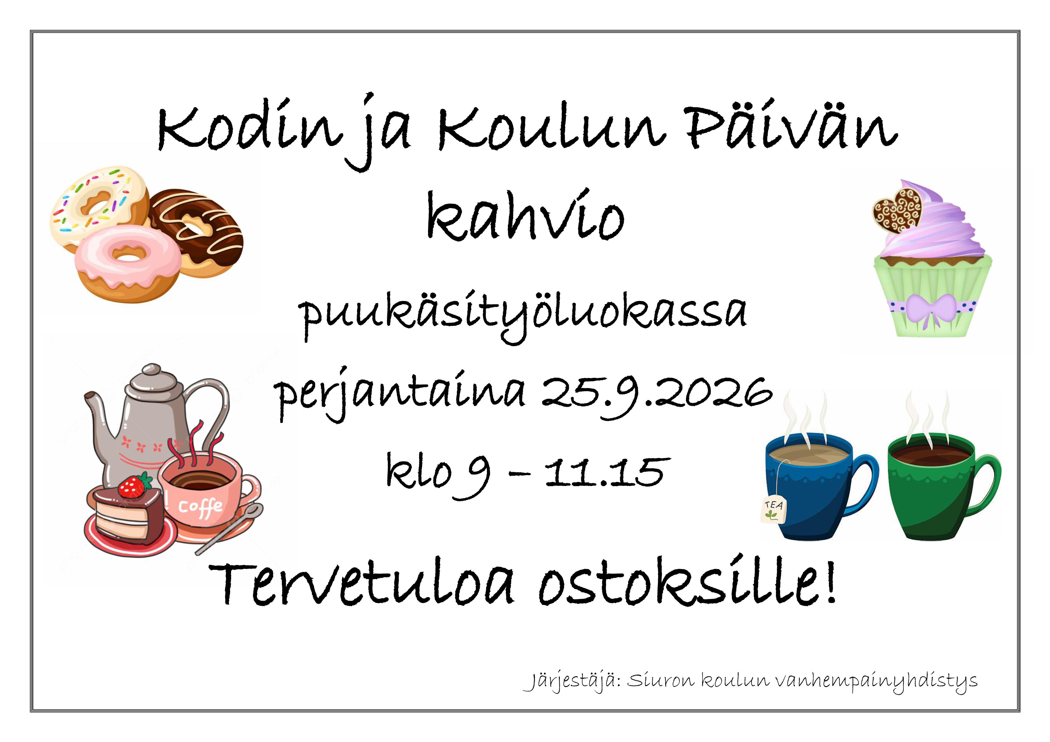 Kodin ja Koulun Päivän kahvio mainos 250926