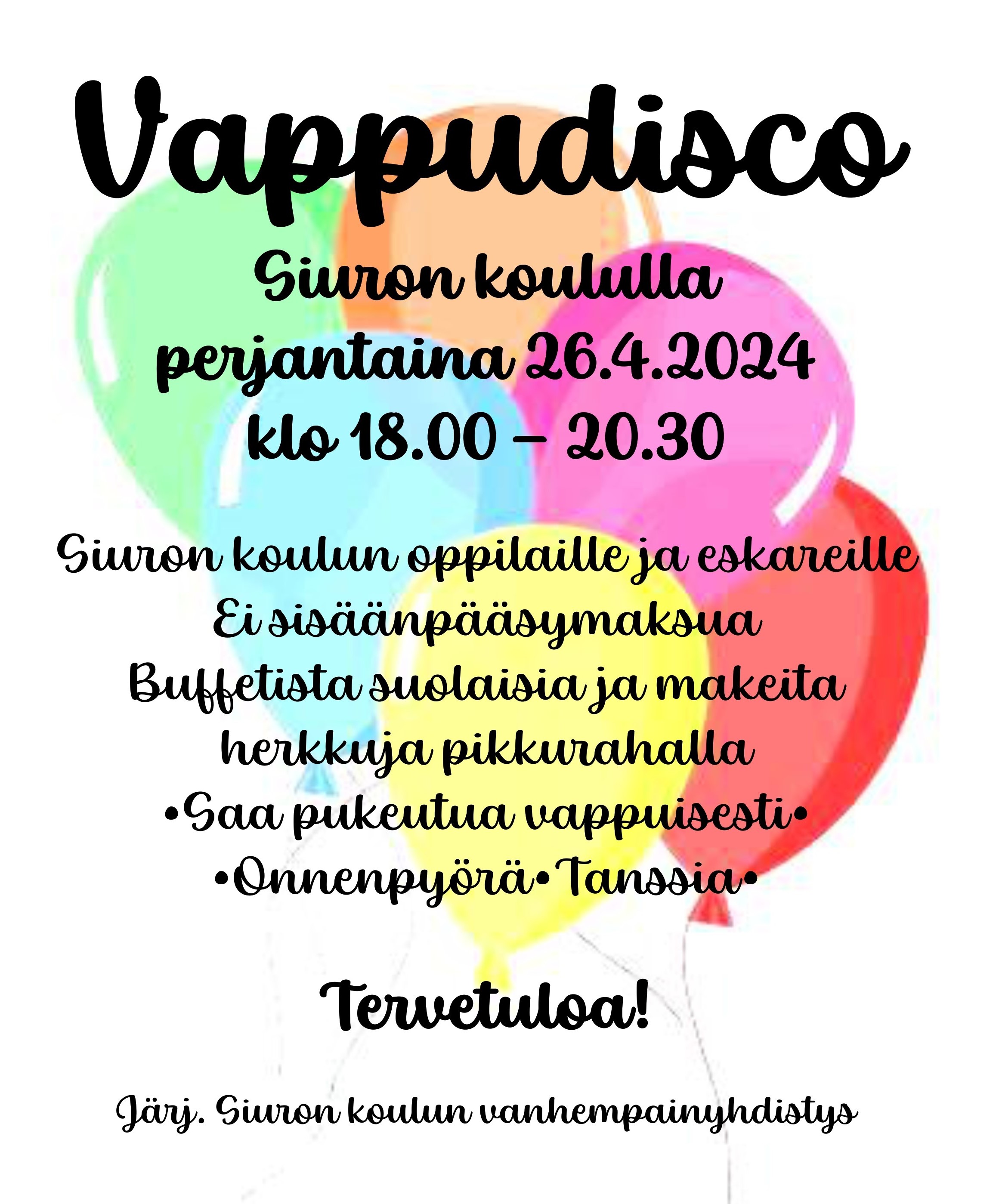 Vappudisco kutsu 260424