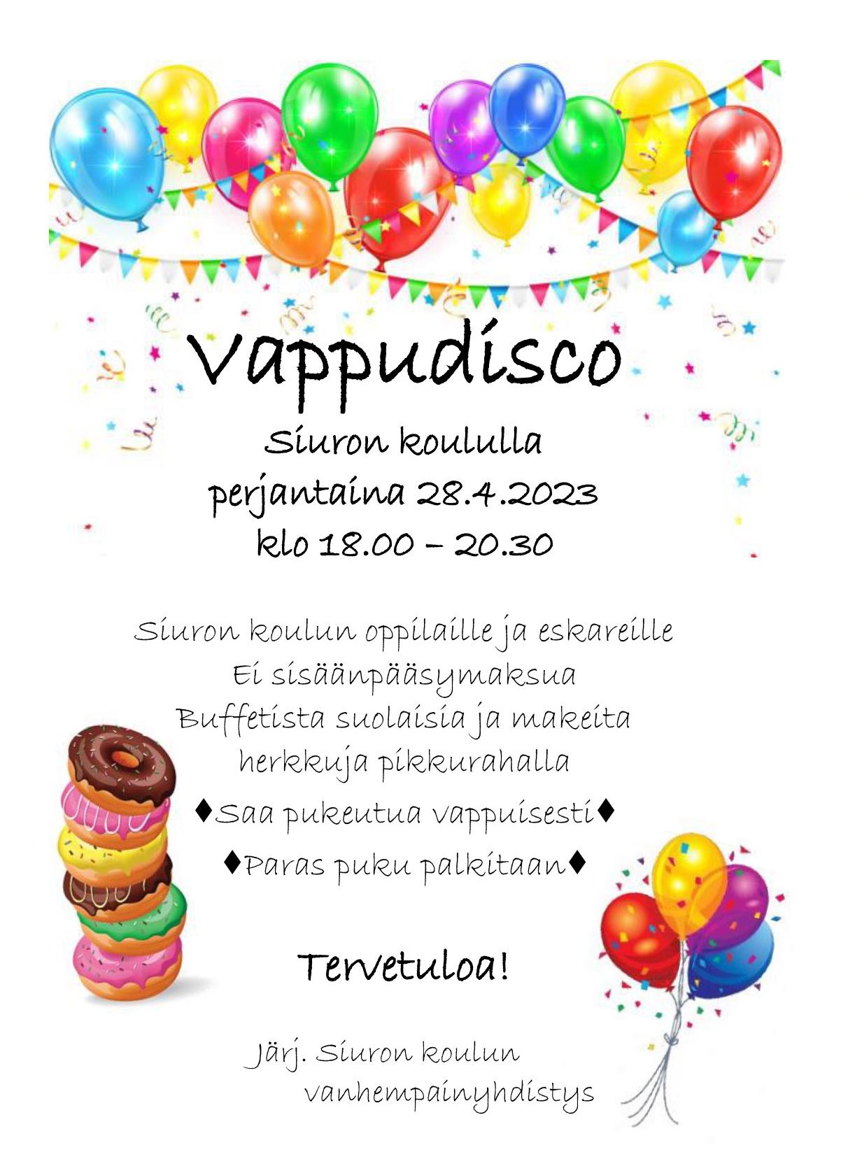 Vappudisco kutsu 280423